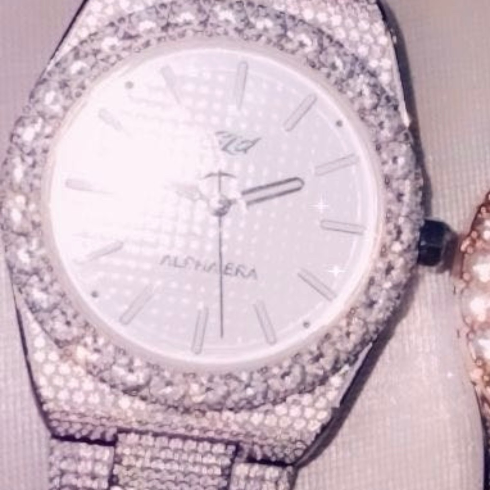 GLD FULLY ICED ALPHA ERA WATCH AMD PENDANT